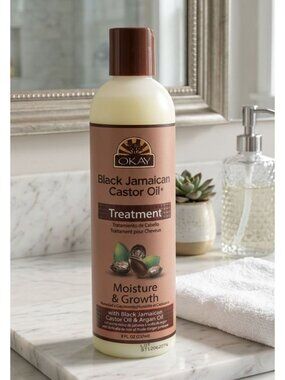 New - OKAY Black Jamaican Castor Oil Treatment, 8 fl oz